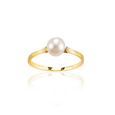 Bague pour femme, Perle d'eau douce et or 18 carats - Soft Pearl - Lyn&Or Bijoux