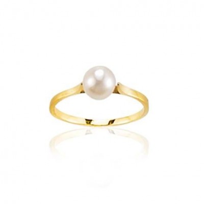 Bague pour femme, Perle d'eau douce et or 18 carats - Soft Pearl - Lyn&Or Bijoux