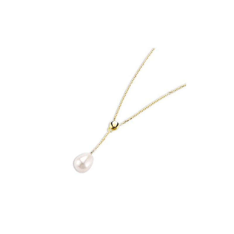 Collier ras - de - cou or 18 carats et perle de culture blanche - Beauté - Lyn&Or Bijoux