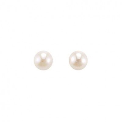 Boucles d'oreille perle d'eau douce 6 mm pour femme - Soft Pearl - Lyn&Or Bijoux