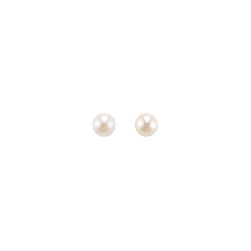 Boucles d'oreilles perle d'eau douce 6mm pour femme, Soft Pearl Boucles d'oreilles perle d'eau douce 6mm pour femme, Soft Pearl