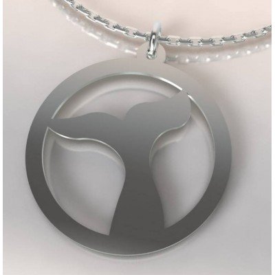 Collier de créateur en argent pour femme - Baleine - Lyn&Or Bijoux