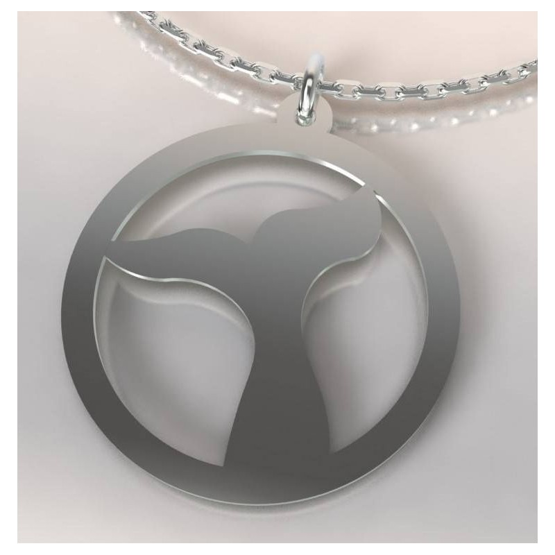 Collier de créateur en argent pour femme - Baleine - Lyn&Or Bijoux