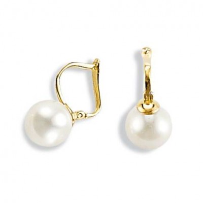 Boucles D'oreilles Dormeuses Argentées à Mini Perle Blanche – Fait Main