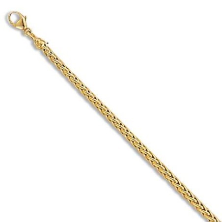Gourmette femme en or 18 carats, Maille palmier - Lyn&Or Bijoux
