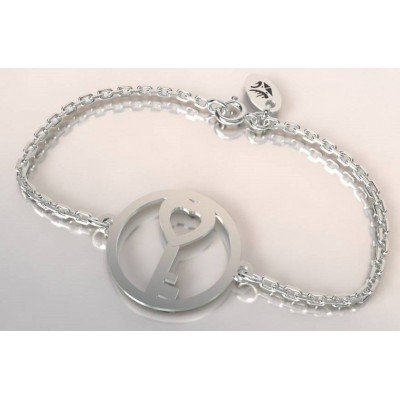 Bracelet de créateur en argent pour femme - Clé - Lyn&Or Bijoux