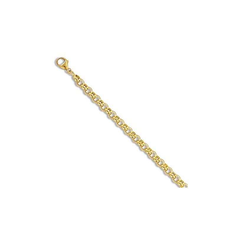 Gourmette or jaune 18 carats femme, 3 mm femme, Nouvelle Orléans Gourmette or jaune 18 carats femme, 3 mm femme, Nouvelle Orléans