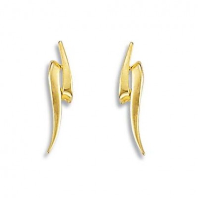 Boucles d'oreille femme en or jaune 18 carats, Envol - Lyn&Or Bijoux