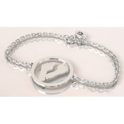 Bracelet de créateur en argent pour femme - Empreinte - Lyn&Or Bijoux