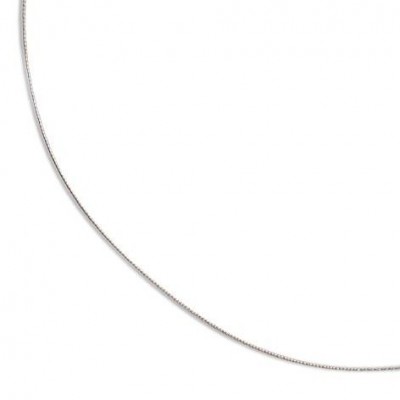 Collier câble en or blanc 18 carats pour femme - 0,8 mm - Lyn&Or Bijoux