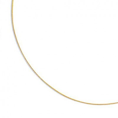 Collier câble or jaune 18k pour femme, 0,8 mm - Lyn&Or Bijoux