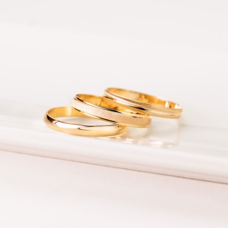 Alliance pour homme, anneau en or jaune 18 carats - Pour la Vie - Lyn&Or Bijoux