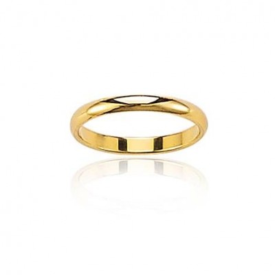 Alliance femme, anneau en or jaune 18 carats - Symbiose - Lyn&Or Bijoux