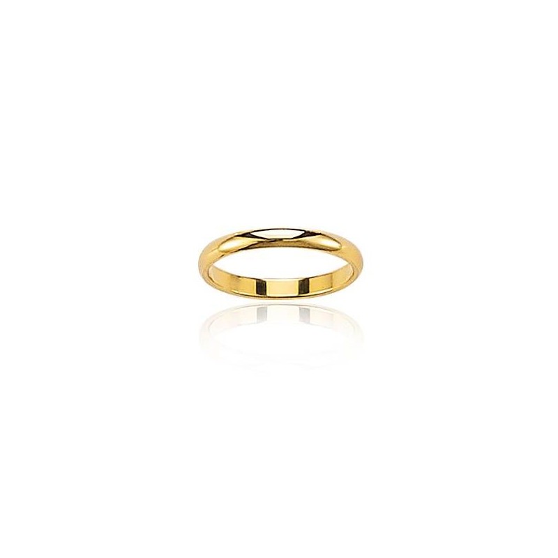 Alliance femme, anneau en or jaune 18 carats - Symbiose - Lyn&Or Bijoux