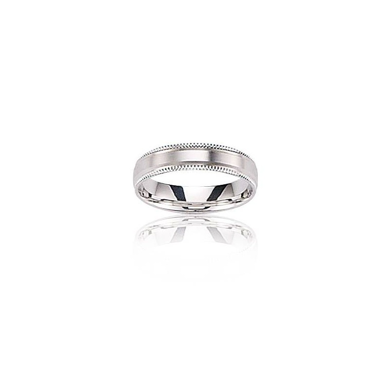 Alliance en or blanc 18 carats pour homme, Prestance Alliance en or blanc 18 carats pour homme, Prestance