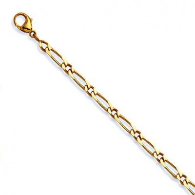 Bracelet Figaro 1/1 en or 18k, 4 mm homme & femme - Millas - Lyn&Or Bijoux
