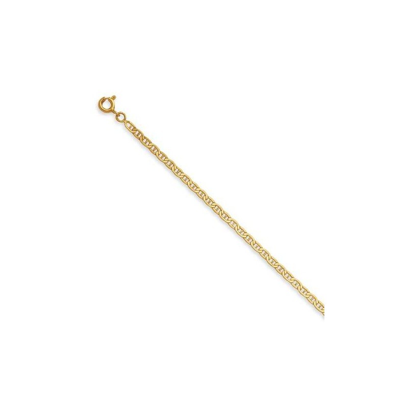 Chaîne femme en or 18 carats, Maille Marine 3 mm - Lyn&Or Bijoux
