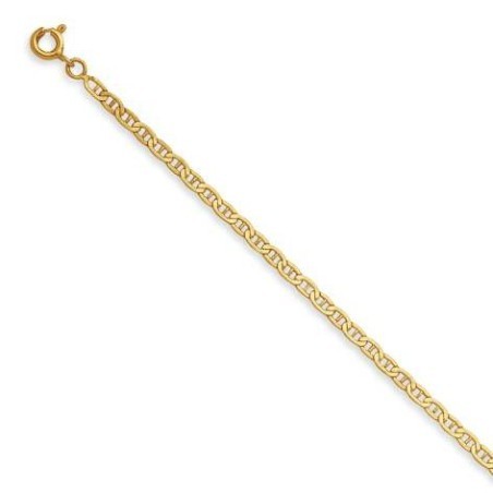 Chaîne femme en or 18 carats, Maille Marine 3 mm - Lyn&Or Bijoux