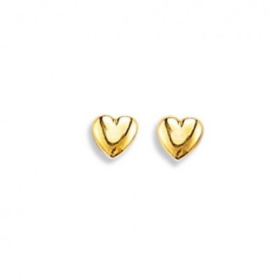 Boucles d'oreille enfant en or 18 carats - Mon petit coeur - Lyn&Or Bijoux