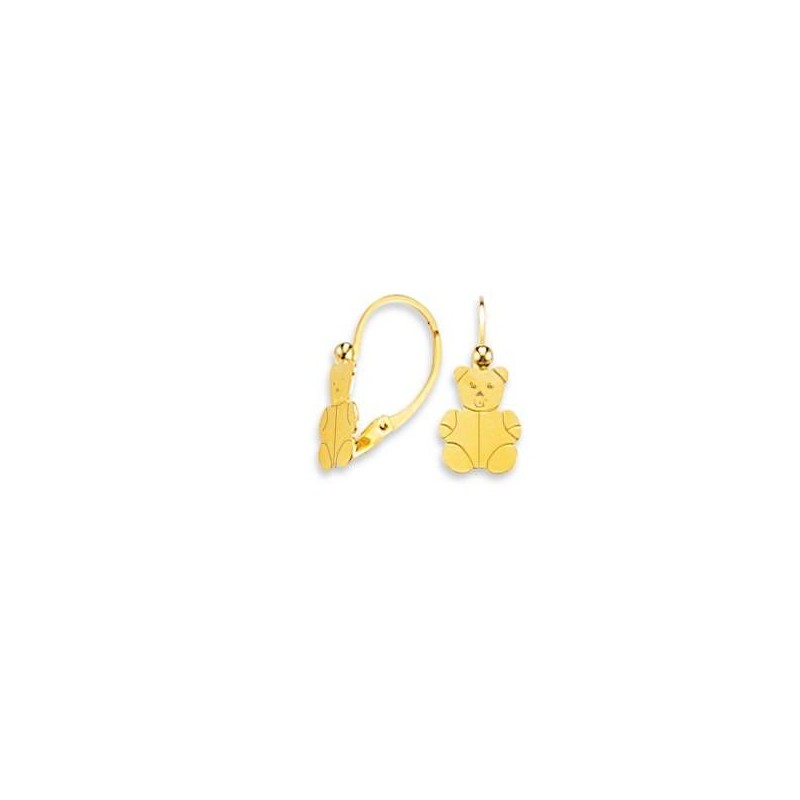 Boucles D Oreille Enfant Dormeuses En Or Petit Ourson Lyn Or