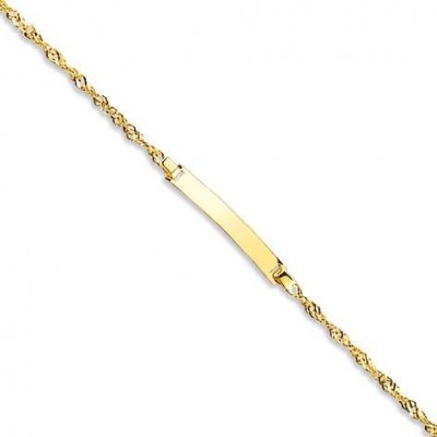 Gourmette Pr Enom Pour Bebe En Or 18 Carats Lyn Or Bijoux