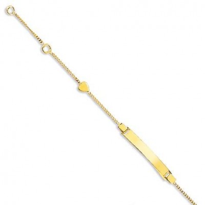 Bracelet gourmette bébé fille en or 18 carats - Tendresse - Lyn&Or Bijoux