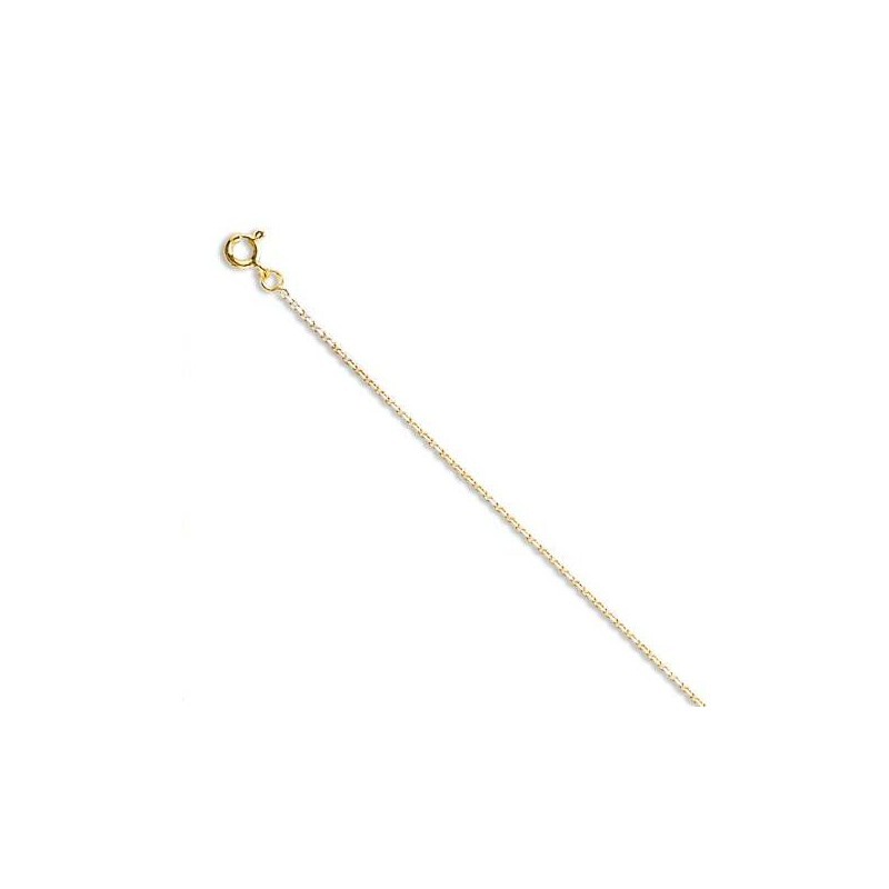 Chaîne en or 18 carats pour femme - Maille forçat limée 1mm - Lyn&Or Bijoux
