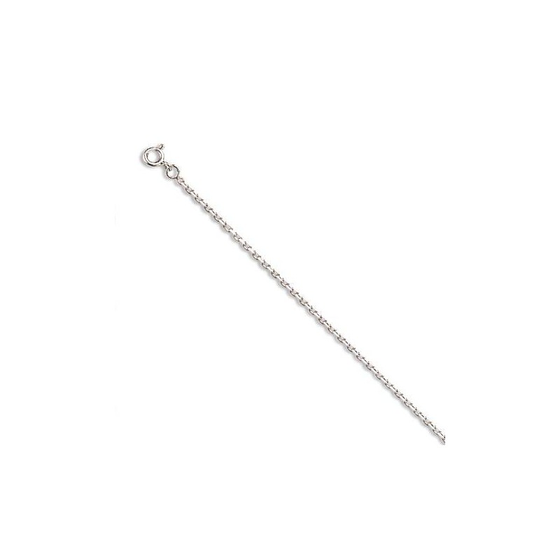 chaîne forçat en or blanc 18 carats pour femme, collier or blanc chaîne forçat en or blanc 18 carats pour femme, collier or blanc