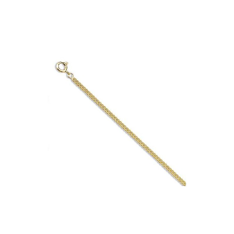 Chaîne femme en or jaune 18 carats, Maille Gourmette 2,5 mm - Lyn&Or Bijoux