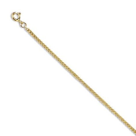 Chaîne en or 18 carats pour femme - Maille Gourmette 2 mm - Lyn&Or Bijoux