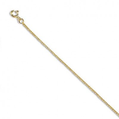 Chaîne fine en or 18 carats pour femme - Maille Gourmette 1,1 mm - Lyn&Or Bijoux