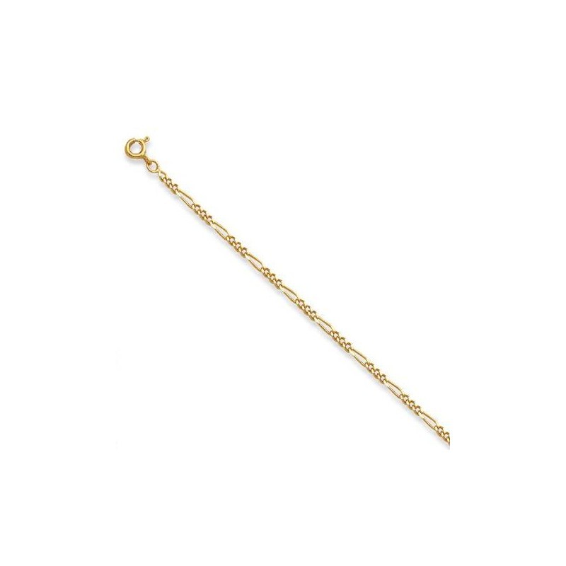 Chaîne or jaune 18 carats 2 mm pour femme, Maille Cheval 3/1 Chaîne or jaune 18 carats 2 mm pour femme, Maille Cheval 3/1