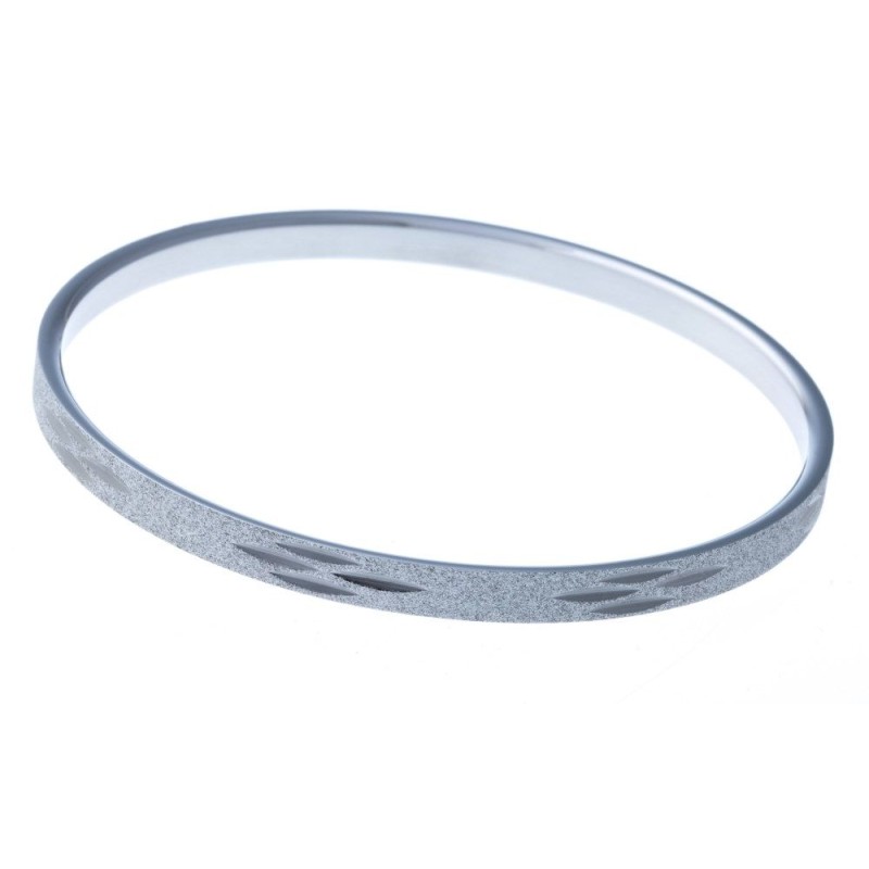 Bracelet jonc acier diamanté pour femme, Chika Bracelet jonc acier diamanté pour femme, Chika