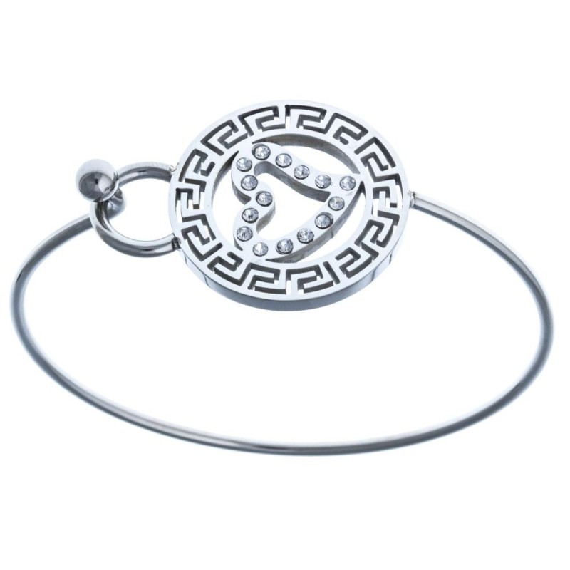 Gourmette fil acier et strass pour femme, Inca Gourmette fil acier et strass pour femme, Inca