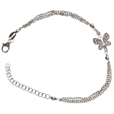 Bracelet papillon en argent et zircone pour femme - Misty - Lyn&Or Bijoux