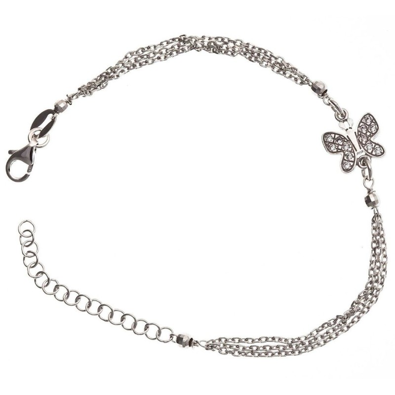 Bracelet papillon en argent 925 rhodié pour femme, Misty Bracelet papillon en argent 925 rhodié pour femme, Misty
