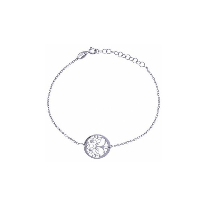 Bracelet Arbre de Vie en argent 925 millièmes rhodié, Foly Bracelet Arbre de Vie en argent 925 millièmes rhodié, Foly