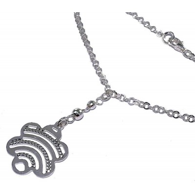 Collier & pendentif fleur en argent 925 pour femme - Foly - Lyn&Or Bijoux