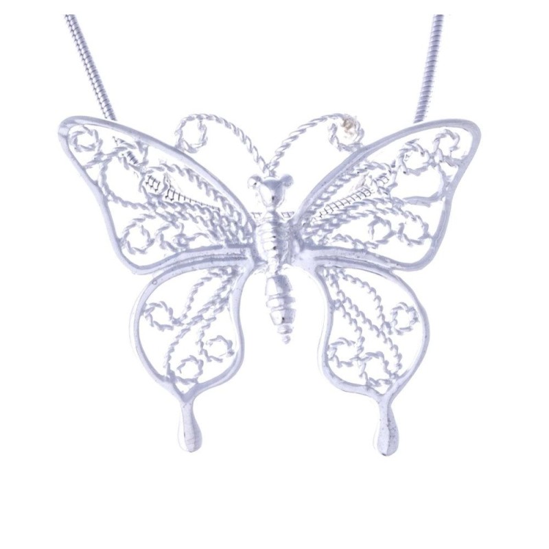 Collier en argent 925 millièmes/1000 pour femme, Papillon Collier en argent 925 millièmes/1000 pour femme, Papillon
