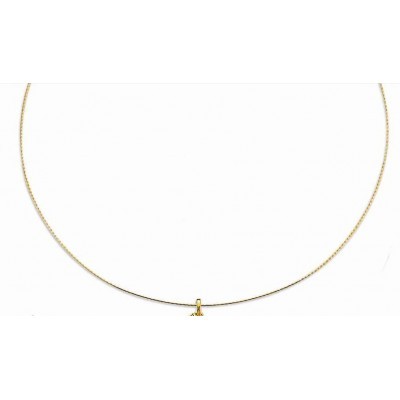Collier câble en or 18 carats pour femme - 0,8 mm - Lyn&Or Bijoux