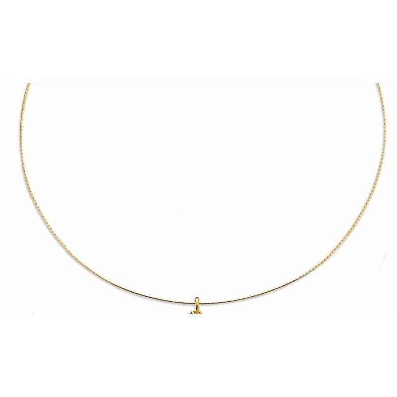 Collier câble ras-de-cou pour femme, Or jaune 18 carats - Oméga - Lyn&Or Bijoux