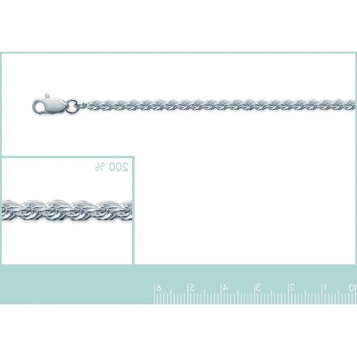 Chaîne pour collier Mailles corde en argent 925 millièmes 3 mm - Lyn&Or Bijoux