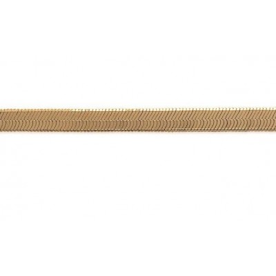 Chaîne Serpent plat plaqué or pour femme - 4 mm - Lyn&Or Bijoux
