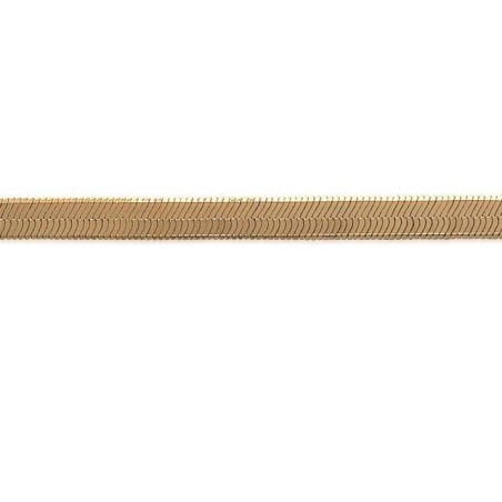 Chaîne Serpent plat plaqué or pour femme - 4 mm - Lyn&Or Bijoux