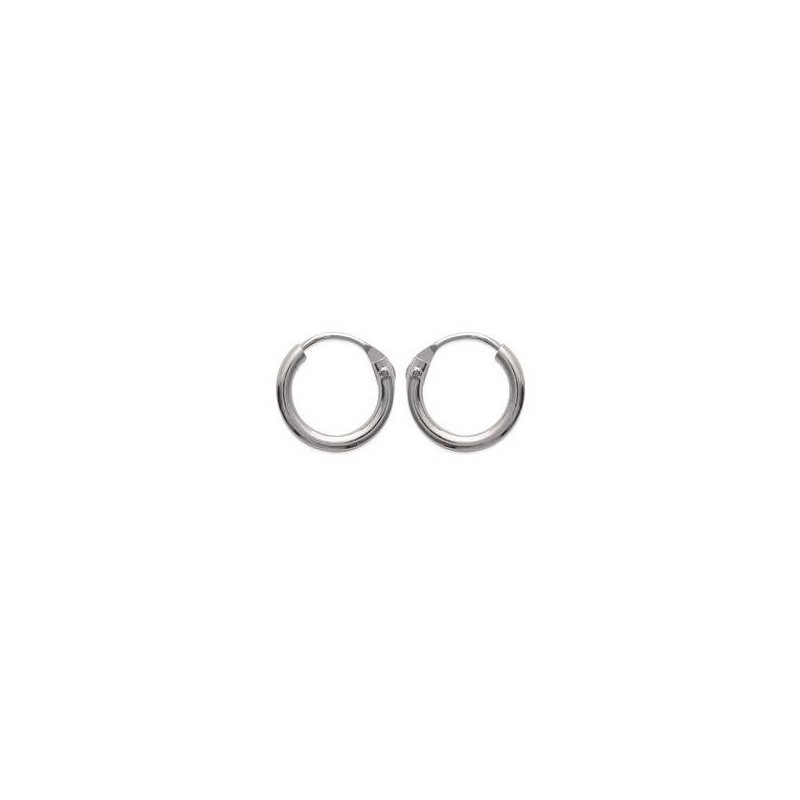 Boucles créoles pour femme 10 mm en argent 925, fil 1,5 mm, Twist Boucles créoles pour femme 10 mm en argent 925, fil 1,5 mm, Twist