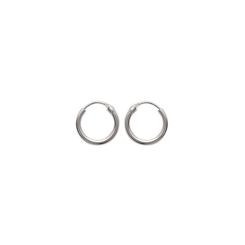 Boucles créoles pour femme 12 mm en argent 925, fil 1,5 mm, Twist Boucles créoles pour femme 12 mm en argent 925, fil 1,5 mm, Twist
