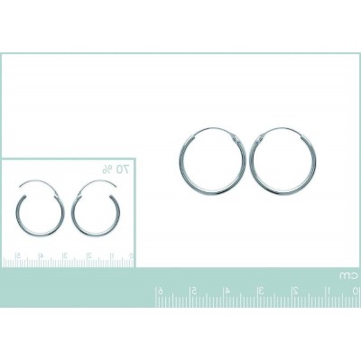Boucles d'oreille créoles 25 mm en argent 925, fil 1,5 mm, Twist - Lyn&Or Bijoux