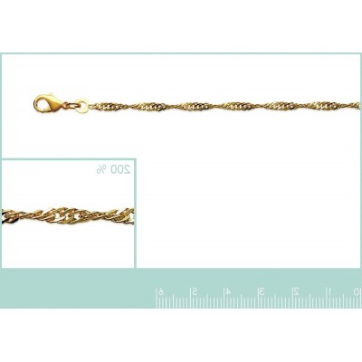 Chaîne en plaqué or collier en maille Singapour épaisseur 2,25 mm - Lyn&Or Bijoux