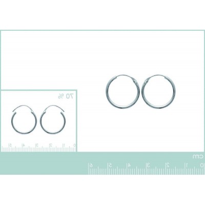 Boucles d'oreille créoles 18 mm en argent 925, fil 1,5 mm, Twist - Lyn&Or Bijoux