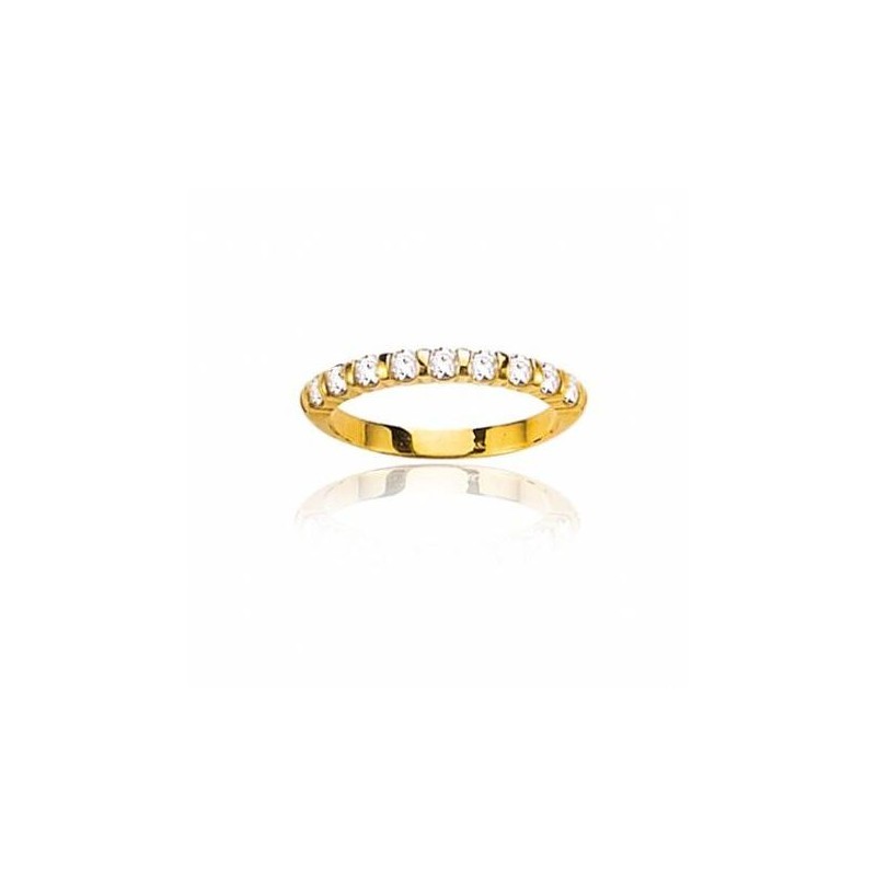 Alliance femme, or 18 carats et diamants solitaires, Louisianne Alliance femme, or 18 carats et diamants solitaires, Louisianne